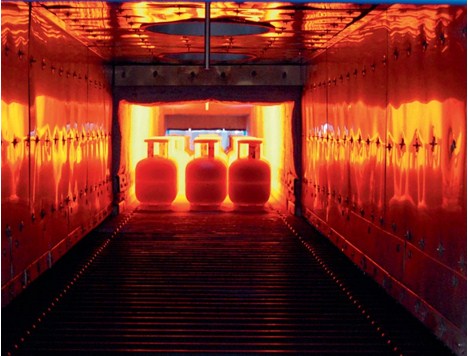 Рольганговый агрегат для термической обработки газовых баллонов